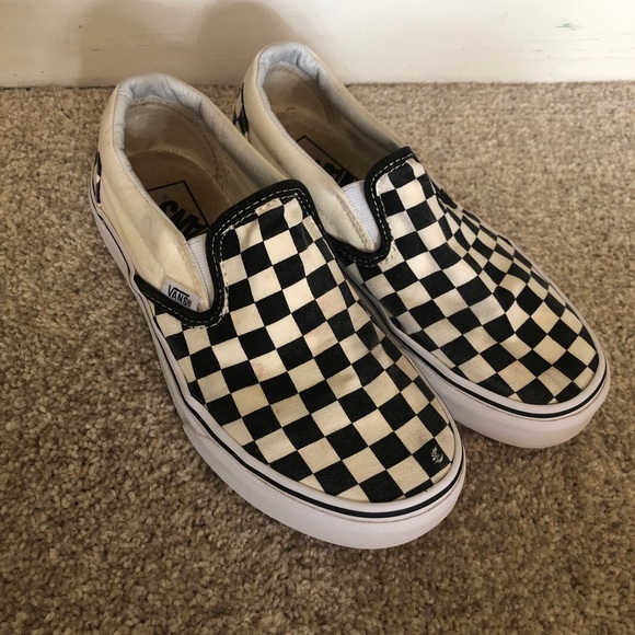 black and white checkered vans